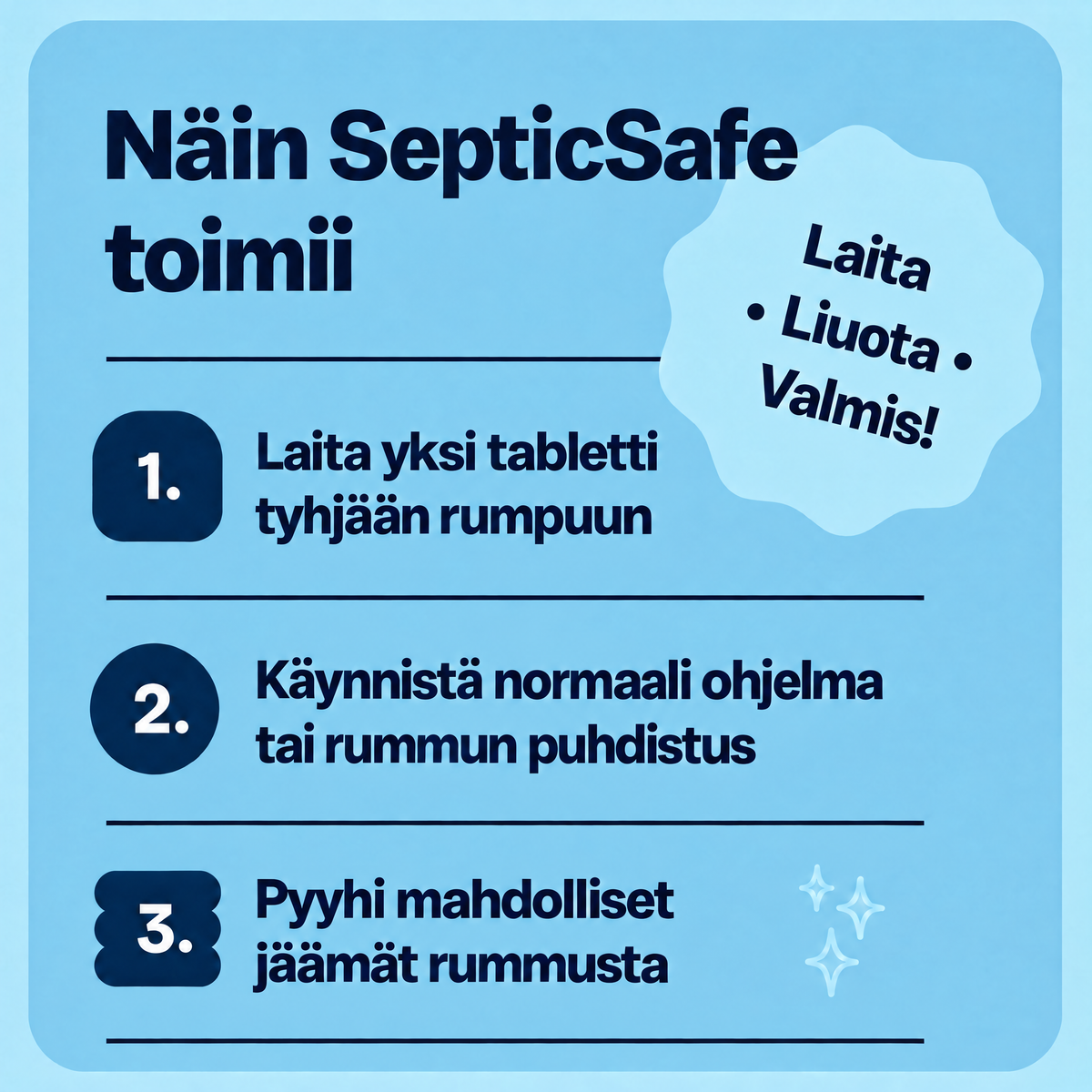 SepticSafe Pesukoneen puhdistusaine